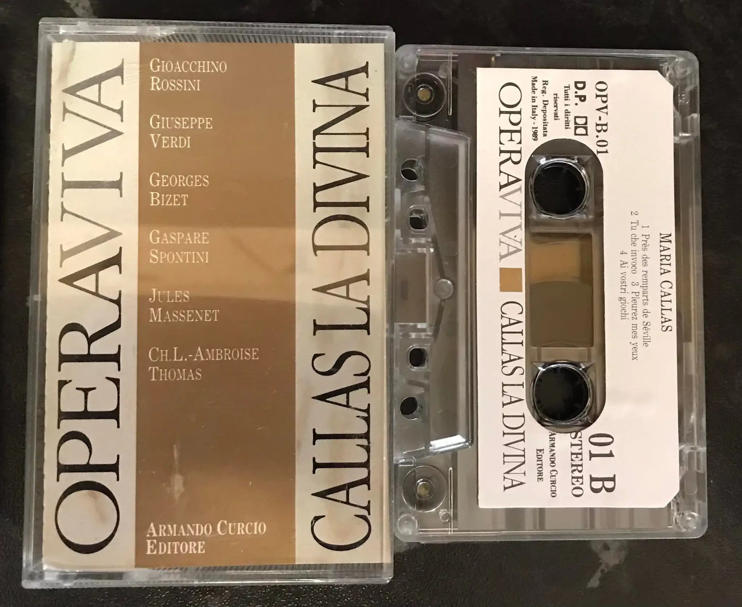 Operaviva, Maria Callas La Davina, opv-b.01, Vintage Cassette Magretro