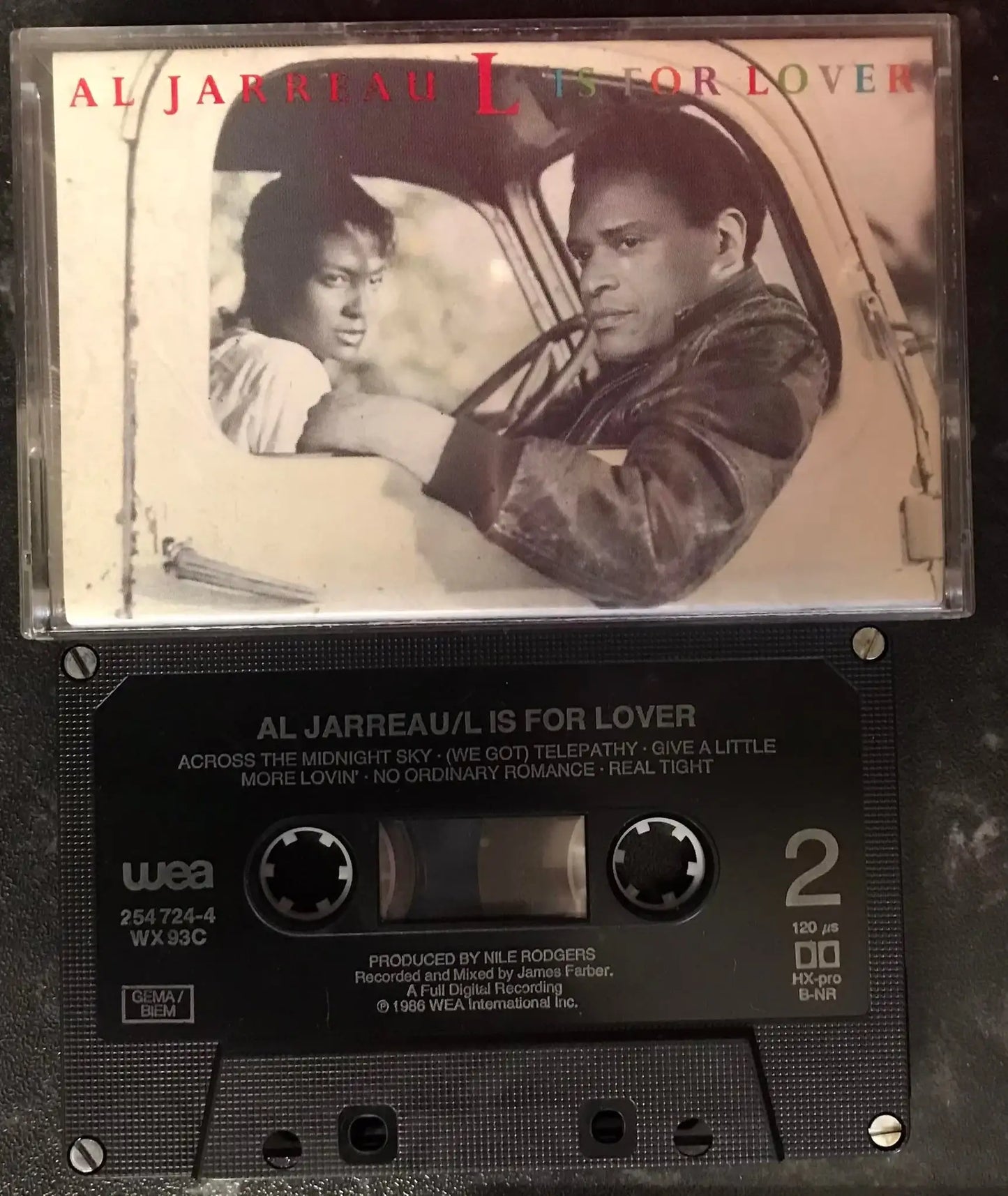 Al Jarreau, L is For Lover Album, WEA, 254 724-4, Vintage Cassette Magretro