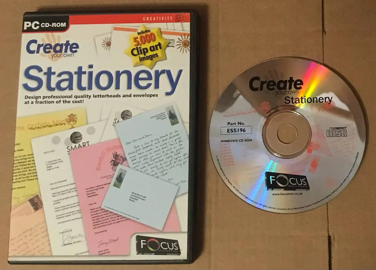 Create Your Own Stationery - PC CD-ROM - 5000 clip art files Magretro