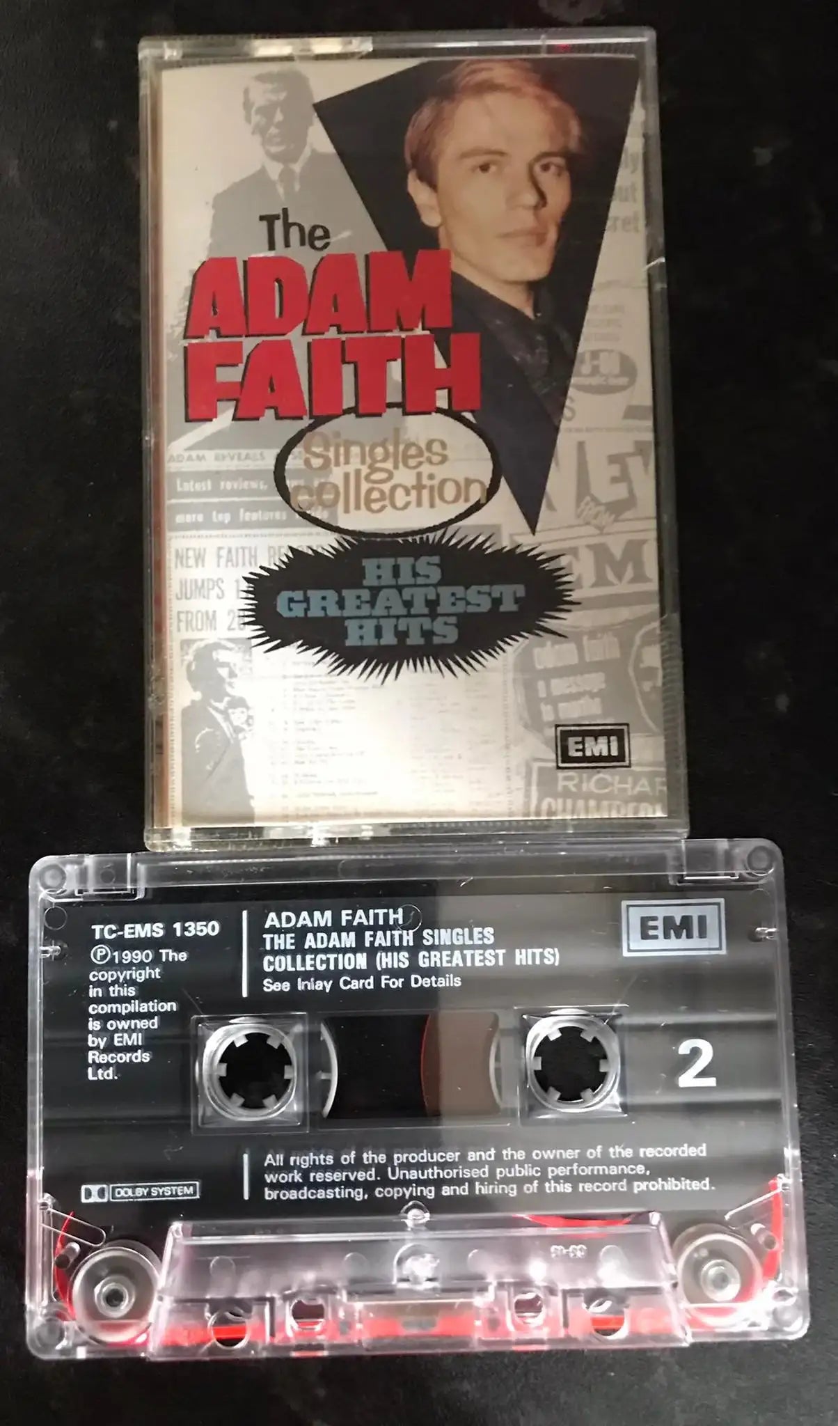 The Adam Faith Singles Collection Album, EMI, TC EMS 1350, Vintage Cassette Magretro