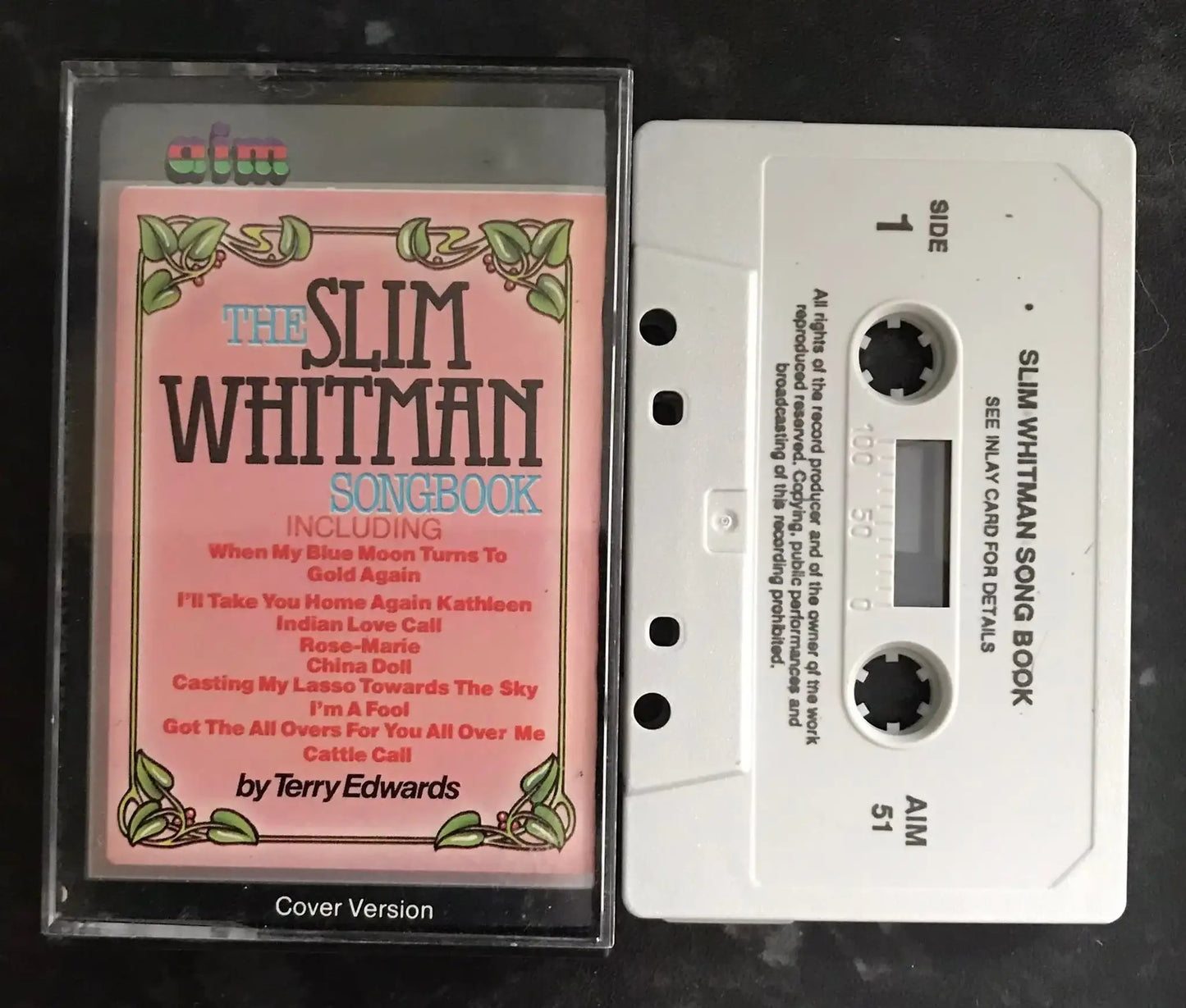 The Slim Whitman Song Book Album, AIM, AM51, Terry Edwards, Vintage Cassette Magretro