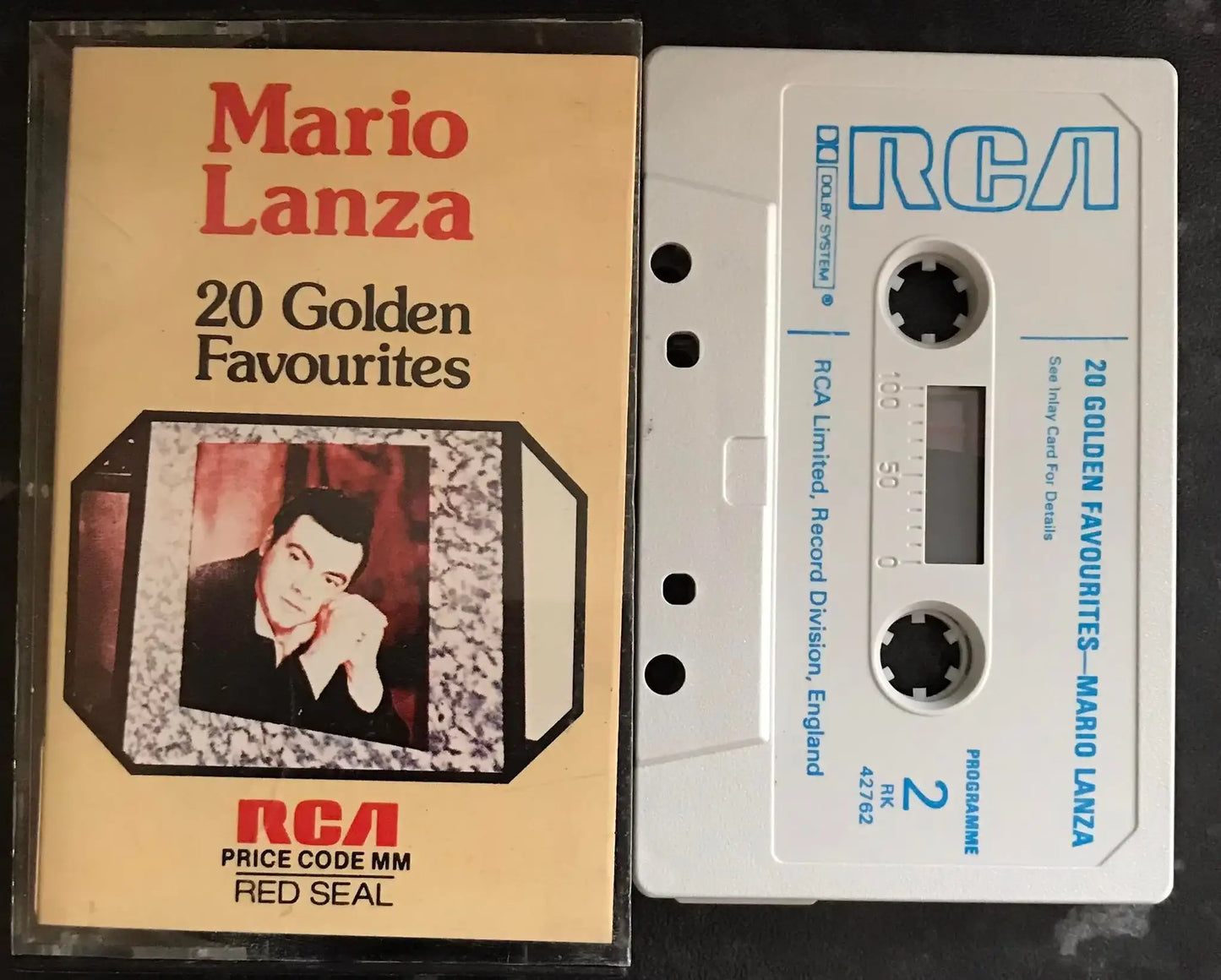 Mario Lanza, 20 Golden favourites Album, RCA, RK 42762, Vintage Cassette Magretro