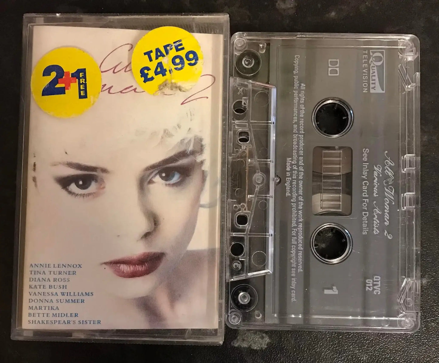 All Woman 2 album, QUALITY TELEVISION, QTVC 012, Vintage Cassette Magretro