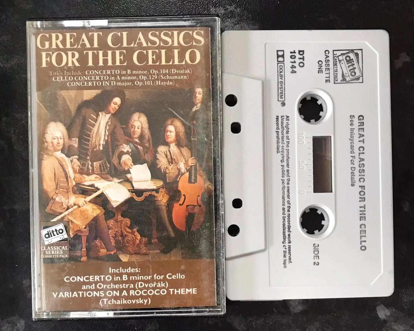 Great Classics for the Cello Cassette One, DITTO, DTO 10144A, Vintage Cassette Magretro