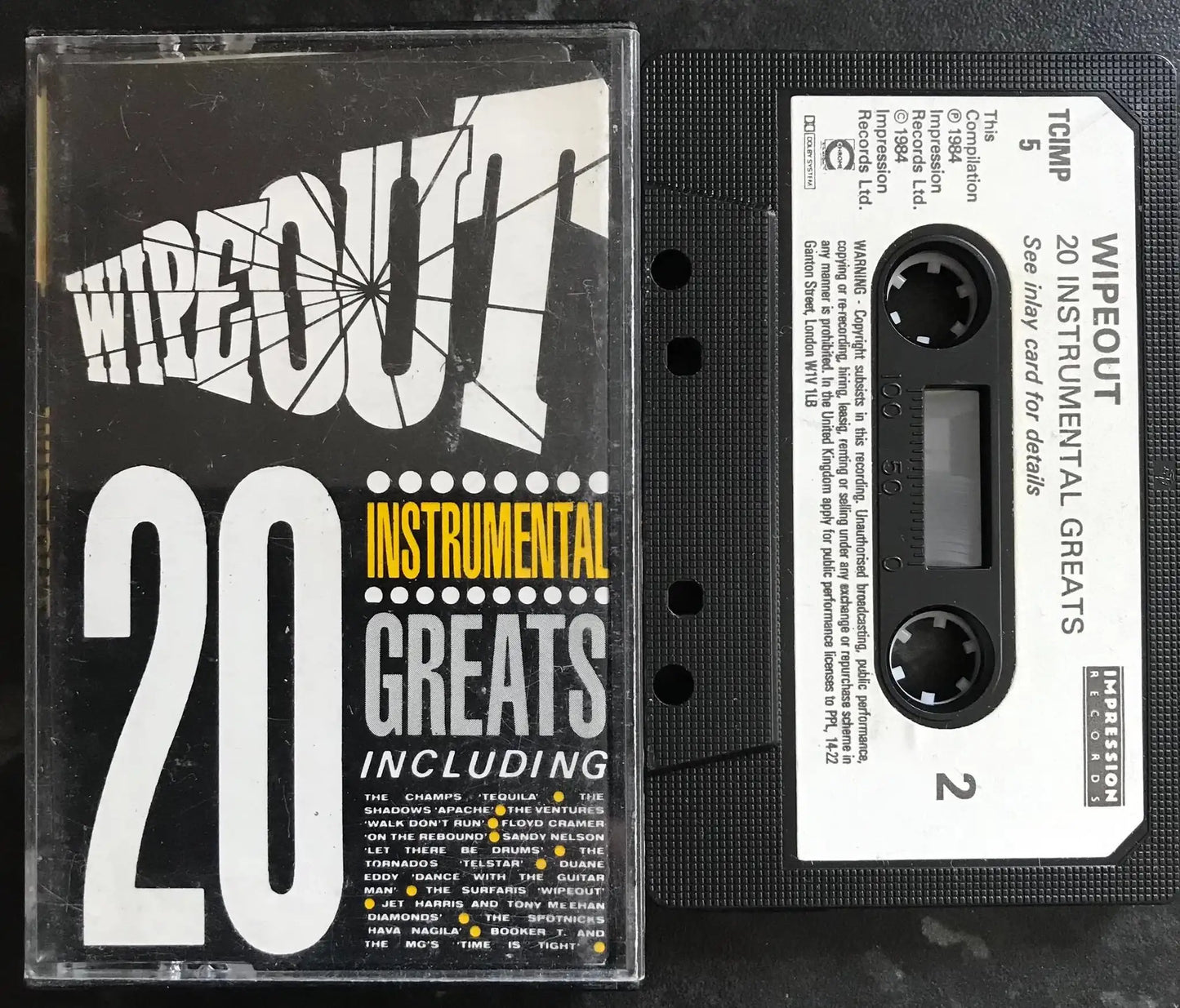 Wipeout Album, 20 Instrumental Greats, Impression Records,TC IMP5 Magretro