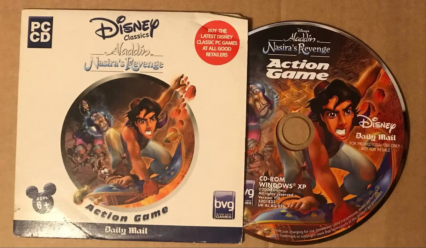 Aladdin Nasira's Revenge - Disney Classics - PC CD Rom Magazine Promo Magretro