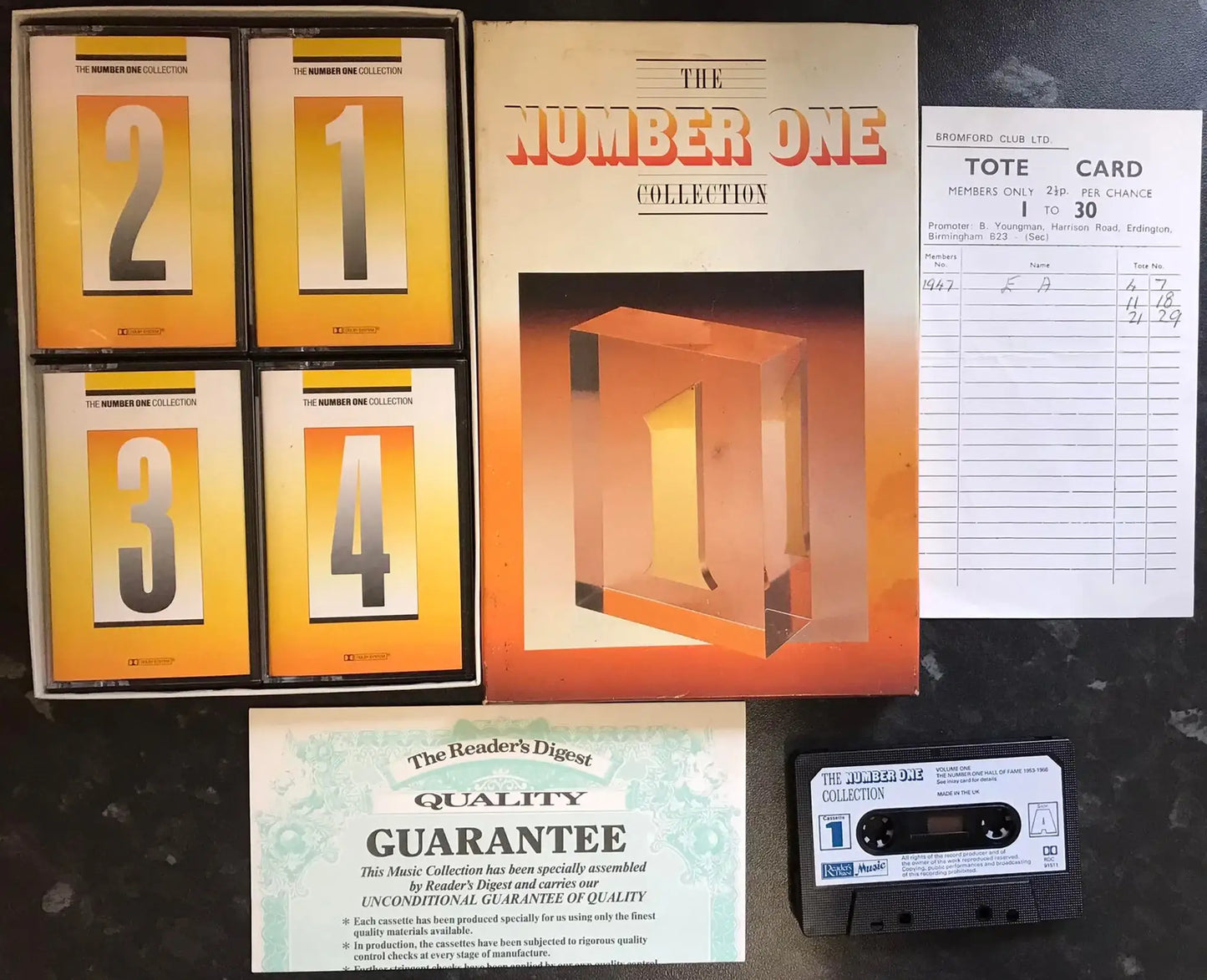 The Number One Collection Boxed, 4 Tape Set, RDC 9151, Vintage Music Cassette Magretro