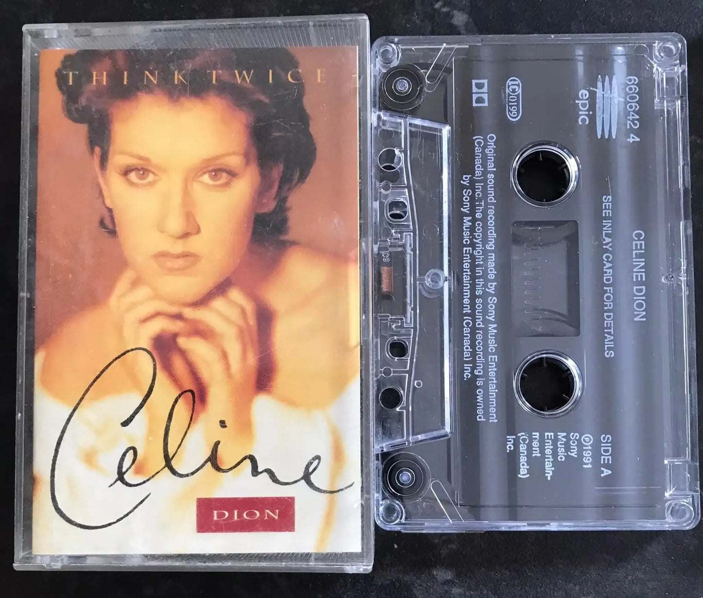 Celine Dion, Think Twice Single, Epic Label, 660642 4, Vintage Cassette Magretro