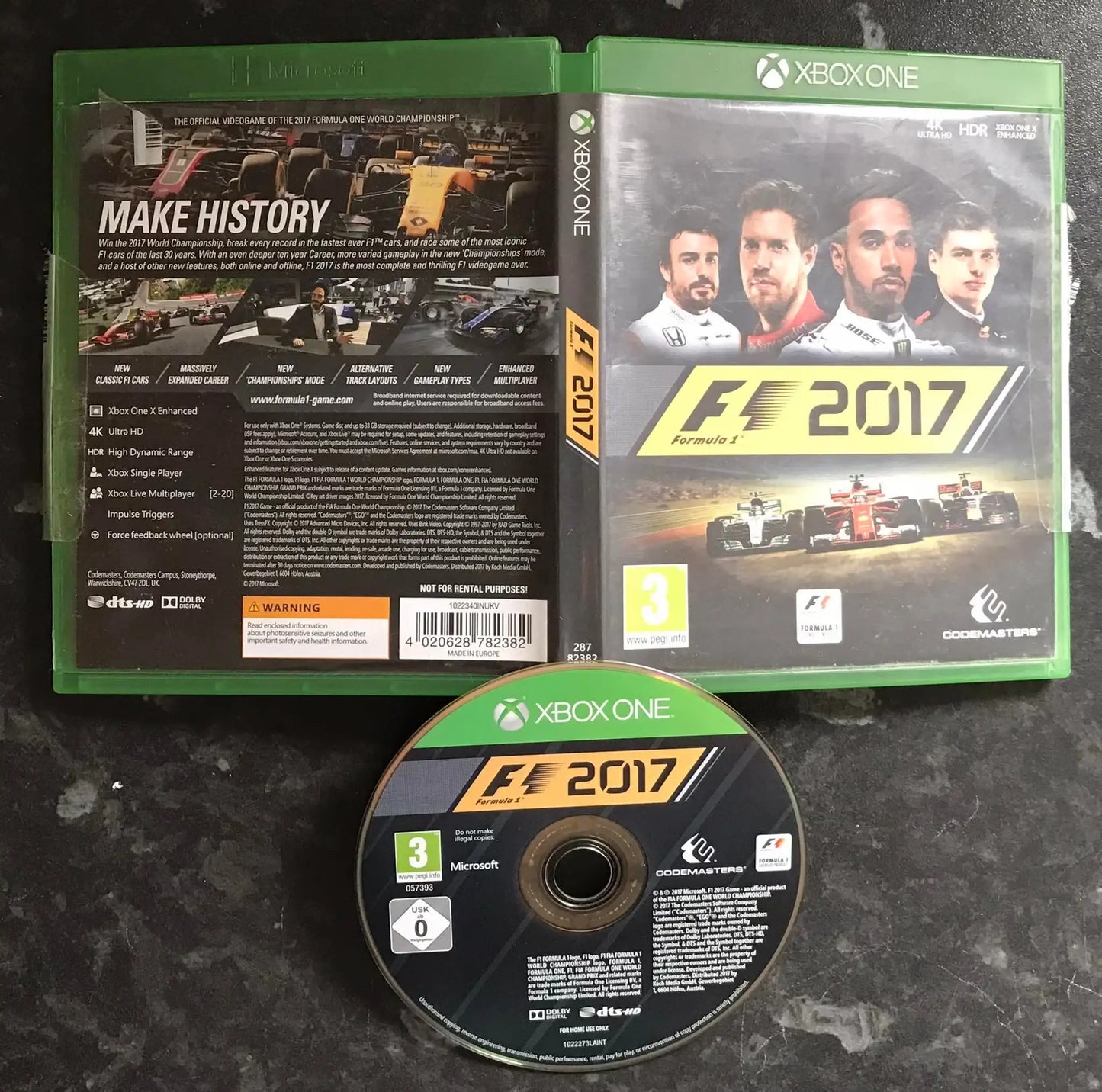 f1 2017, Xbox One Game, UK PAL Magretro