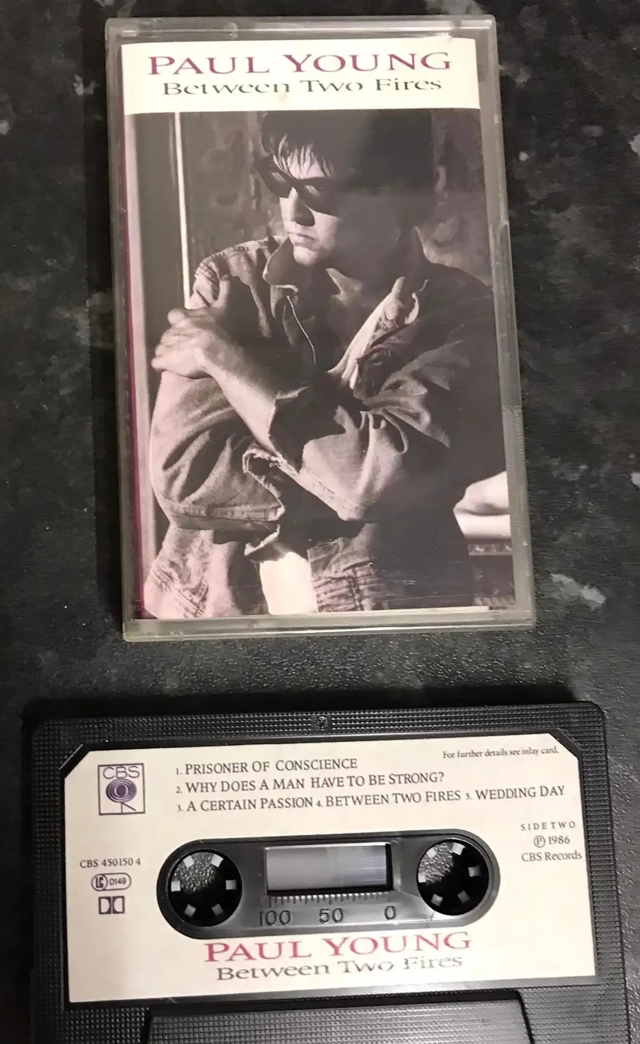 Paul Young, Between Two Fires Album, CBS,450150 1, Vintage Cassette Magretro