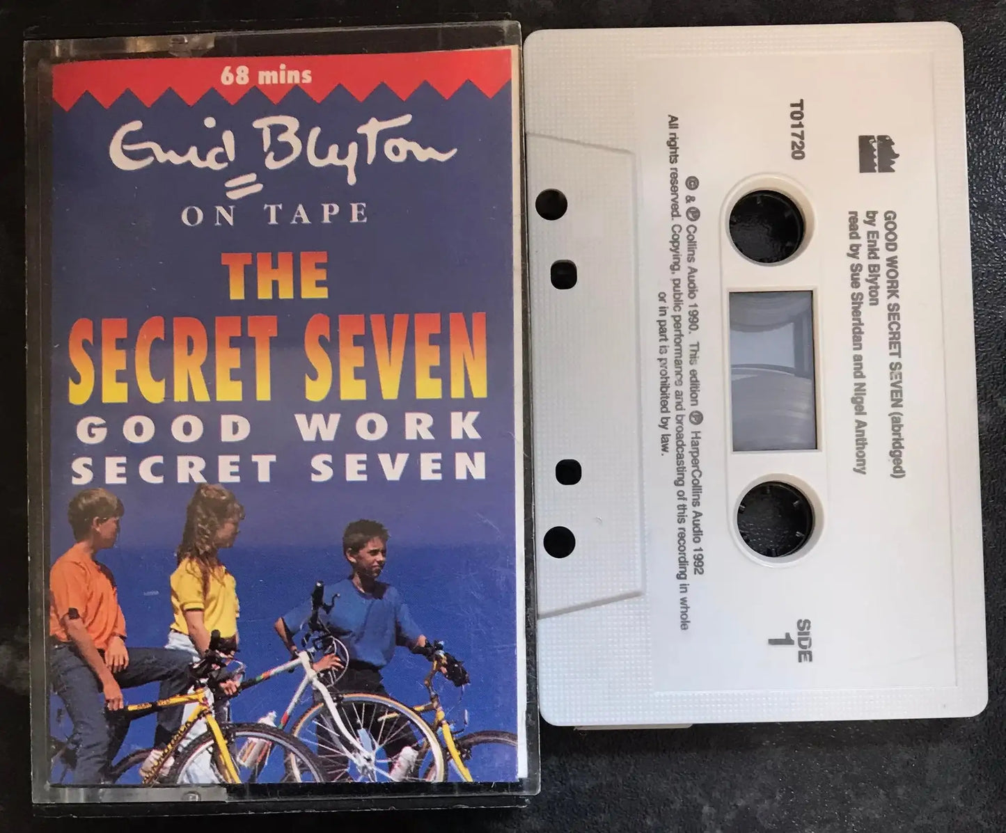 Childrens Story Cassette, Good Work Secret Seven, Enid Blyton, t0172, Audiobook Magretro