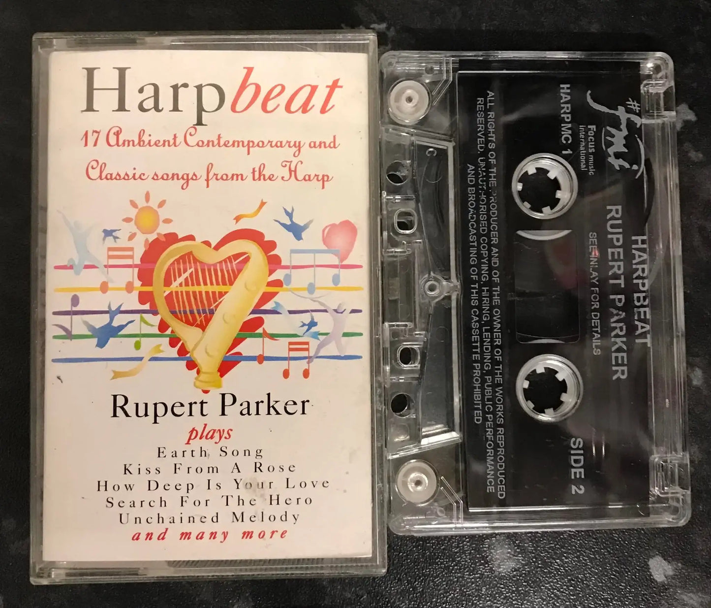 Harpbeat Album, Rupert Parker Plays, harpmc1, FMi, Vintage Cassette Magretro