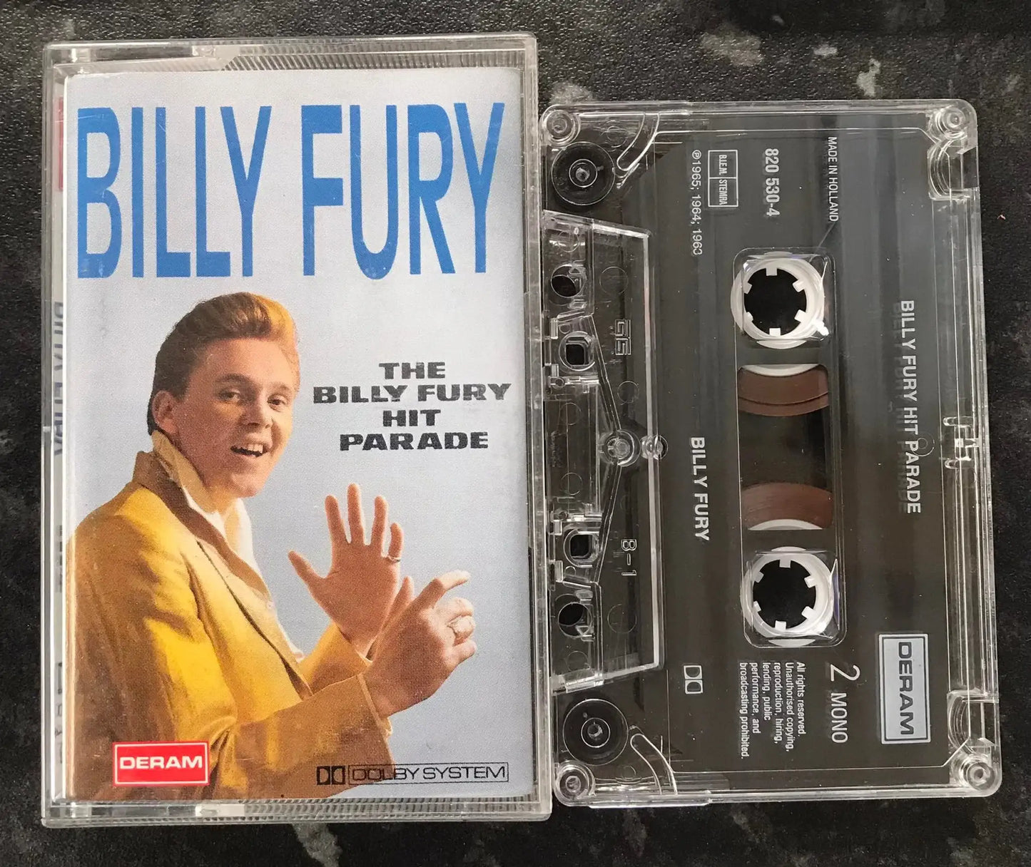 The Billy Fury Hit Parade, Deram, 820 530-4, Vintage Cassette Magretro