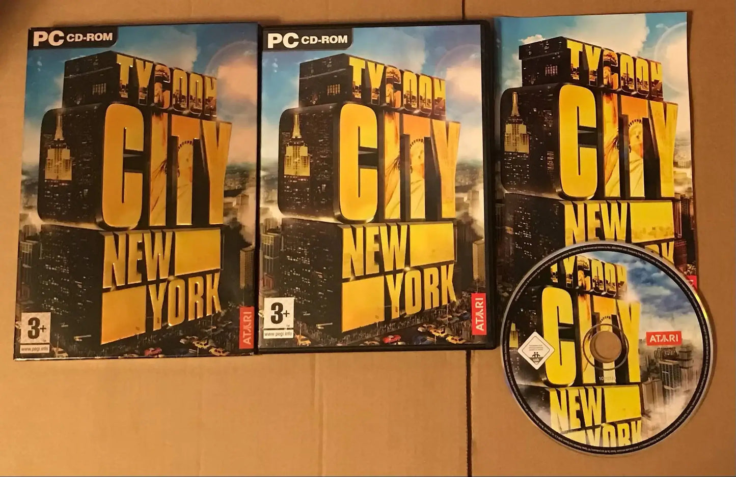 TYCOON CITY NEW YORK WITH MANUAL & SLIPCASE PC CD ROM Video Game Magretro