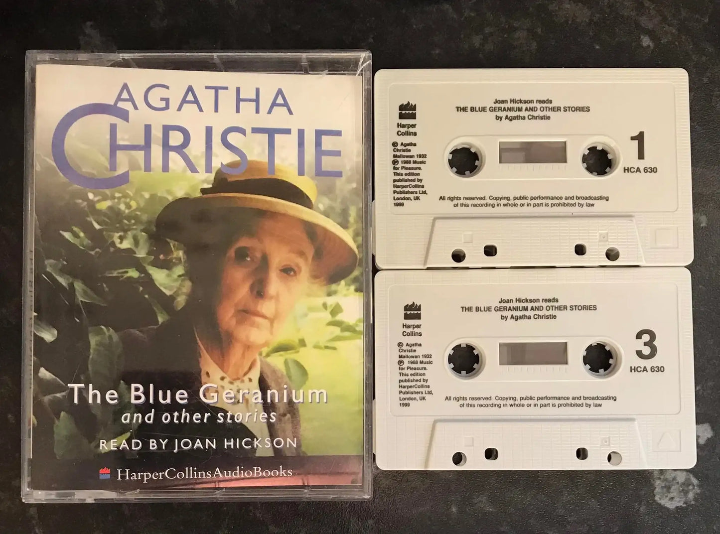 The Blue Geranium Audiobook, Agatha Christie, HarperCollins, HCA 630 Magretro