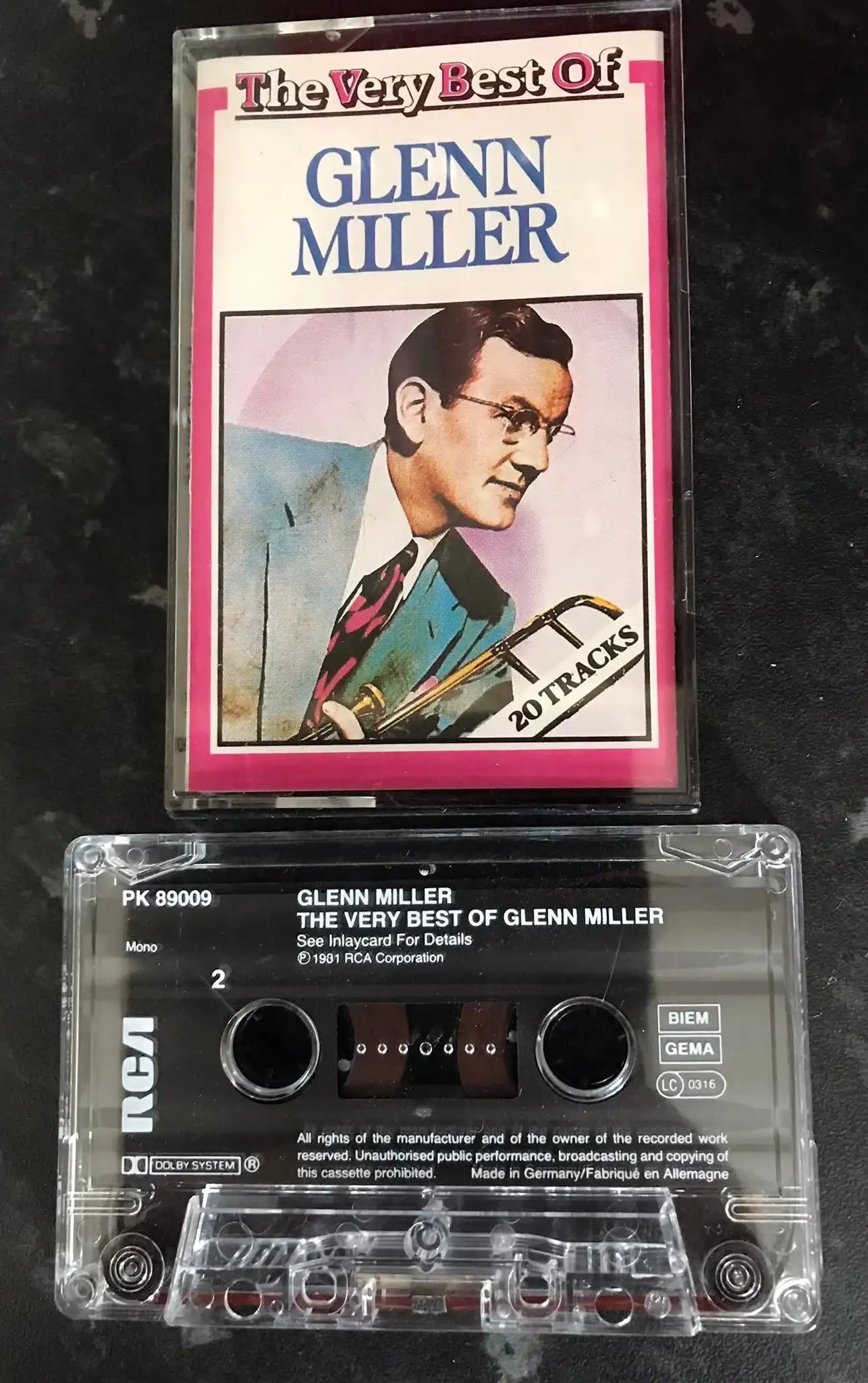 The Very Best Of Glenn Miller Album, RCA, PK 89009, Vintage Cassette Magretro
