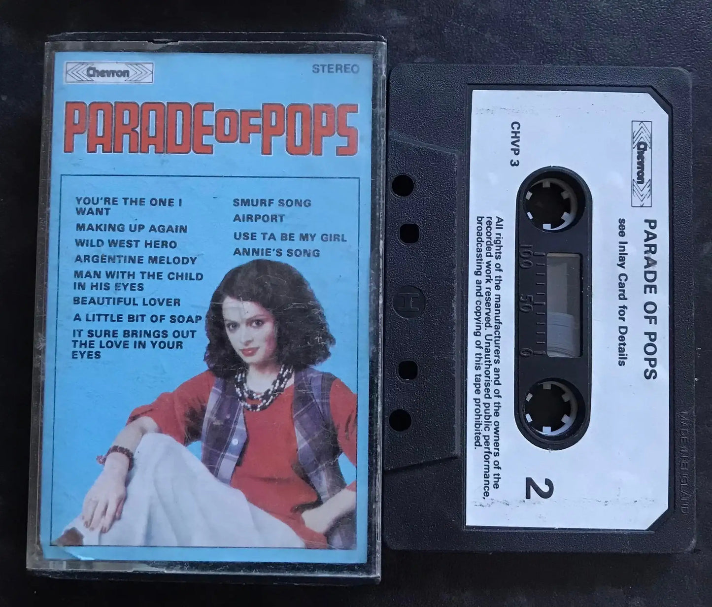 Parade Of Pops Album, by The Sound Sensations, Chevron, chvp 3, Vintage Cassette Magretro