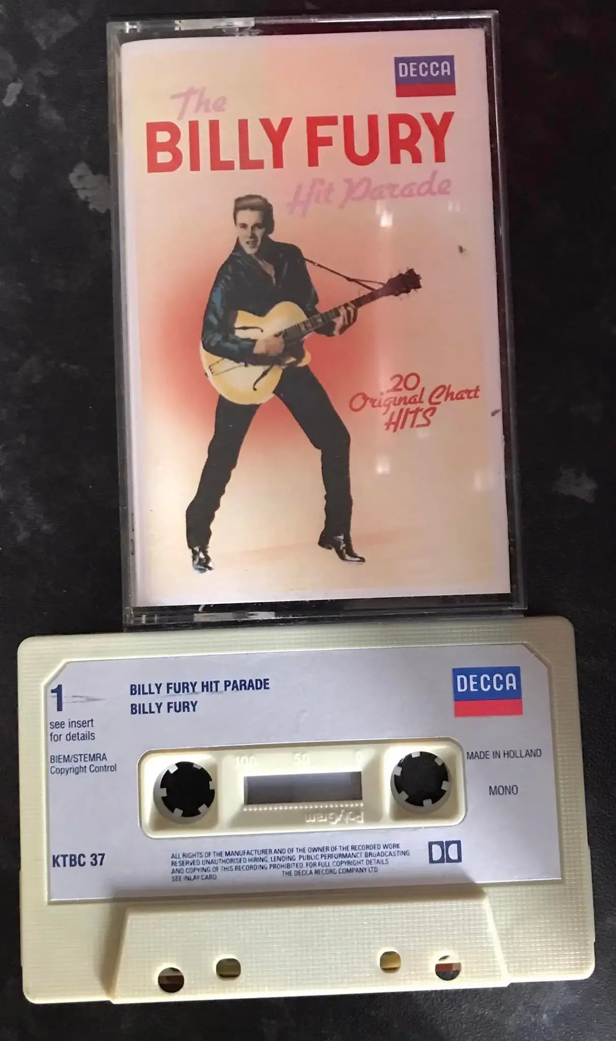 The Billy Fury Hit Parade, Decca, KTBC 37, Vintage Cassette Magretro