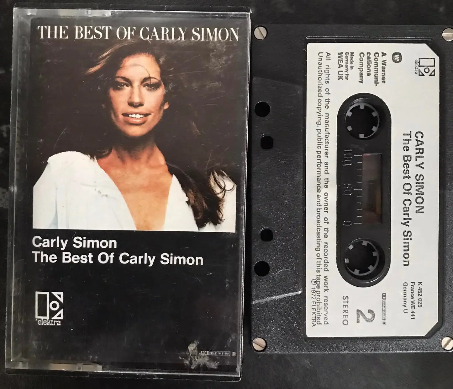 The Best Of Carly Simon Album, Elektra, K 452025, Vintage Cassette Magretro