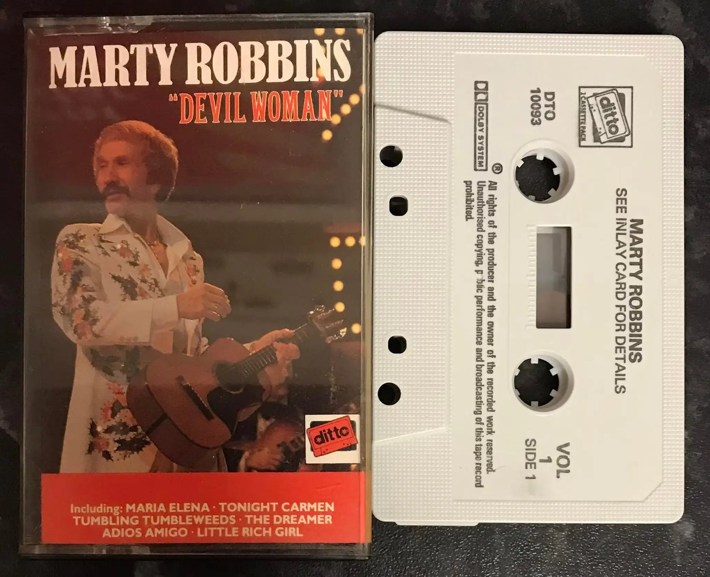 Marty Robbins, Devil Woman Album, Volume ONE, DTO 10093A, Vintage Cassette Magretro