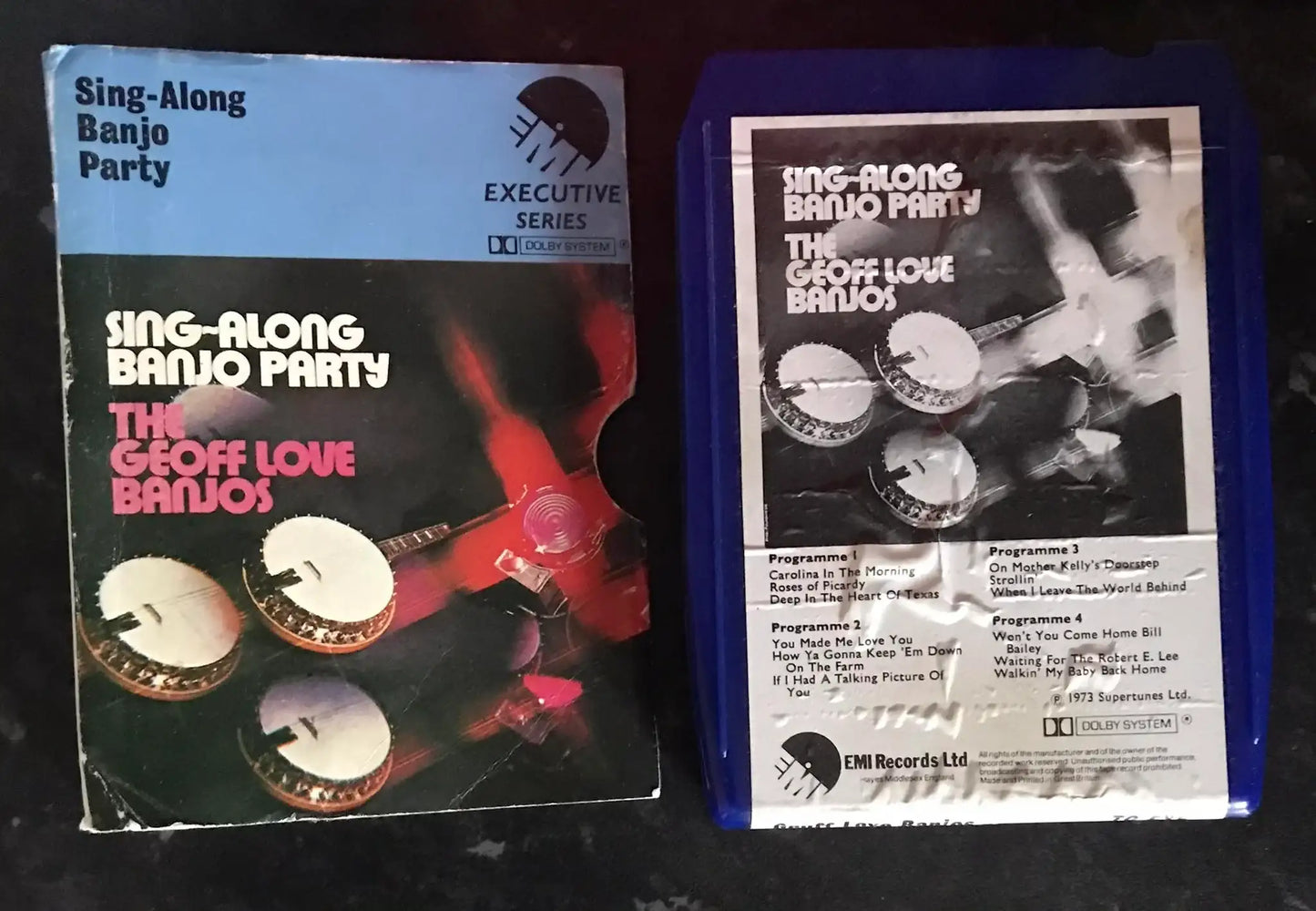 Sing-Along Banjo Party, The Geoff Love Banjos, 8 TRACK Vintage Cassette Magretro
