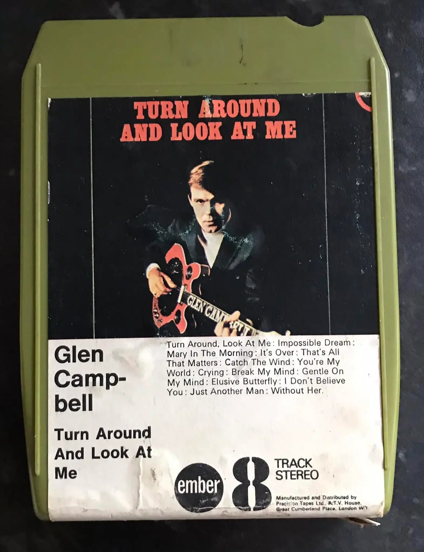 Glen Campbell, Turn Around And Look At Me, 8 TRACK Vintage Cassette Magretro