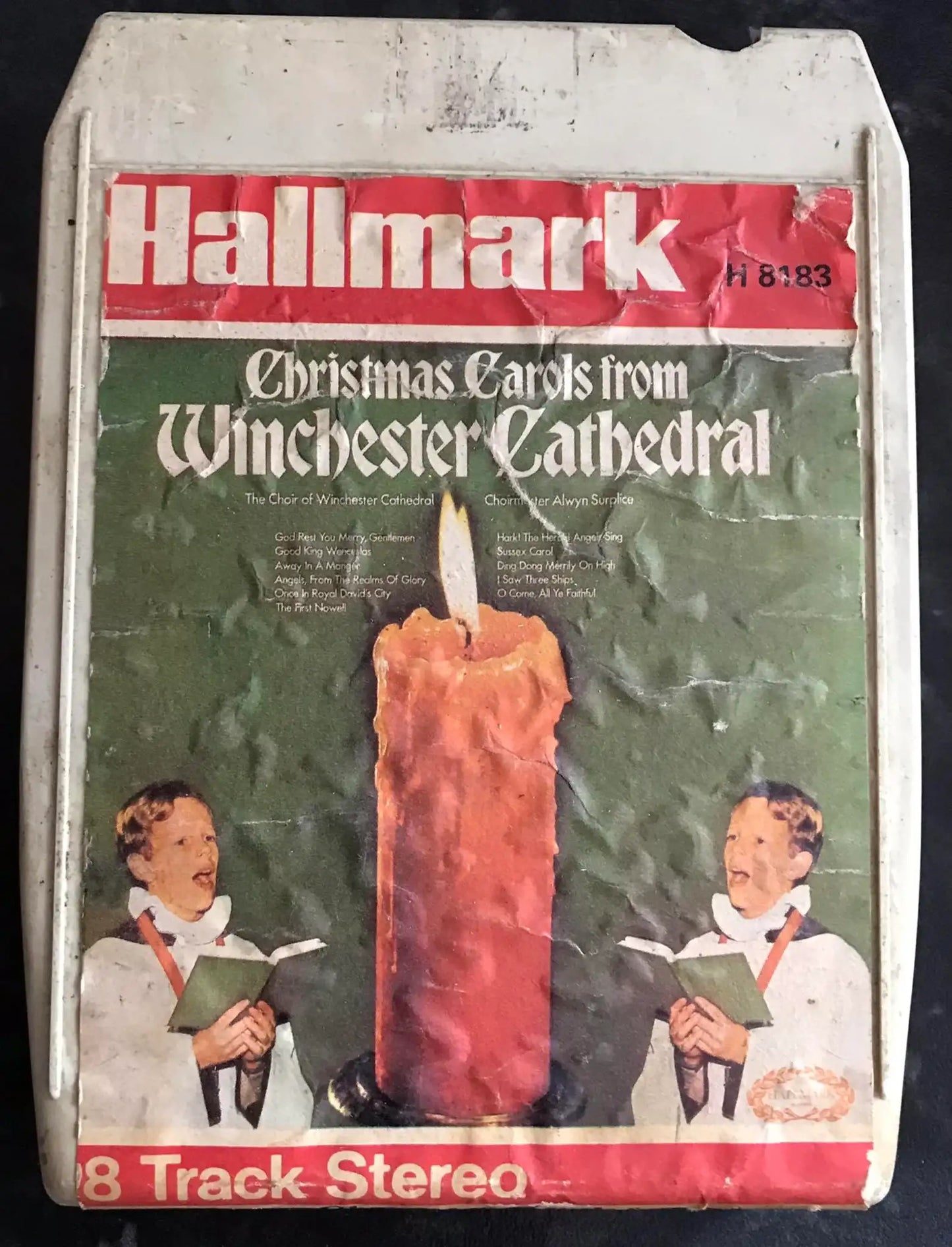 8 Track Stereo, Christmas Cariols from Winchester Cathedral, Hallmark, H 8183 Magretro