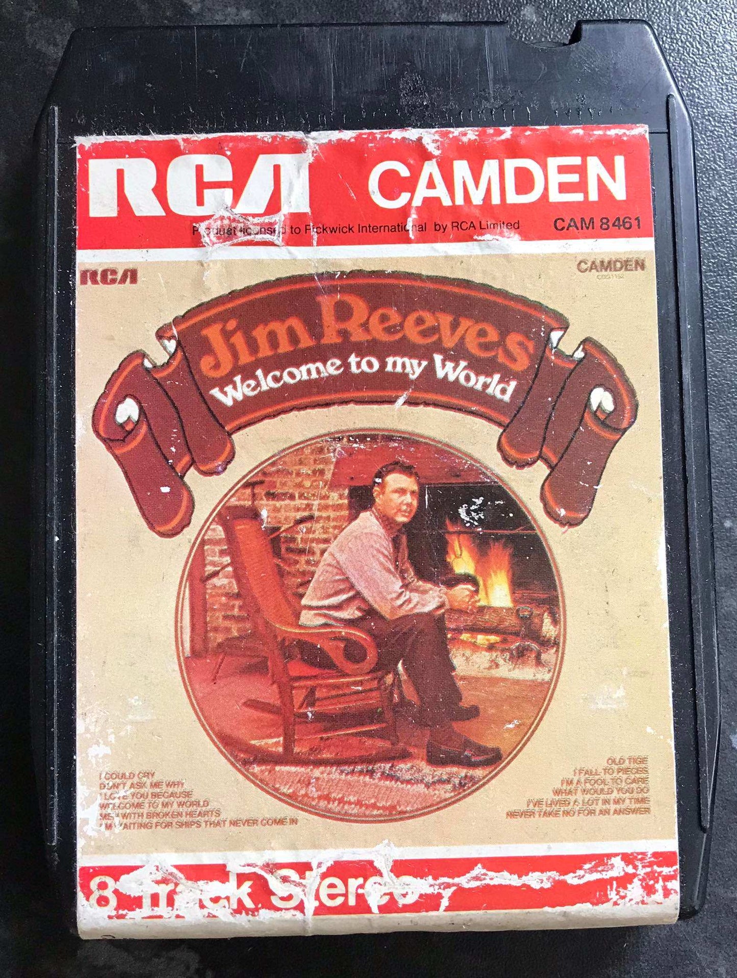 8 Track Stereo, Jim Reeves, Welcome To My World, RCA Camden CAM 8461 Magretro
