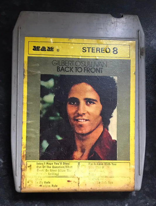 8 Track, Gilbert O'Sullivan, Back To Front Album, Vintage Cassette Magretro
