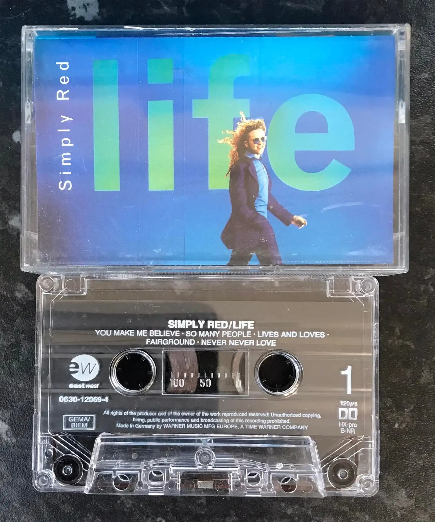 Simply Red, Life Album, EastWest, 0630-12069-4, Vintage Cassette Magretro