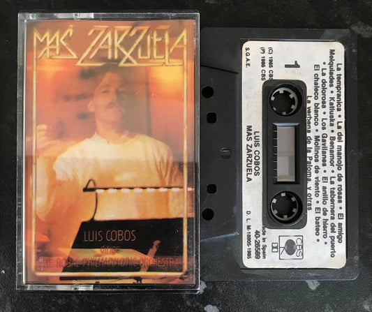 Mas Zarzuela Album, Luis Cobos, Dirige, CBS, 40-26569, Vintage Cassette Magretro
