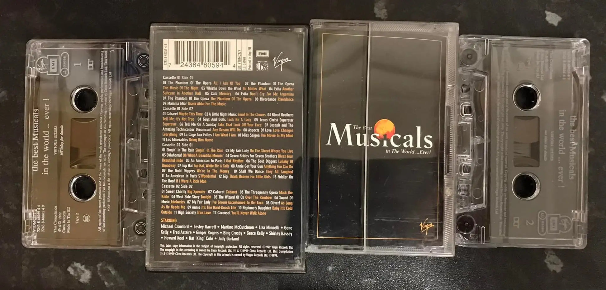 The Best Musicals In The World...Ever Album, Virgin, VTDMC 277, Vintage Cassette Magretro