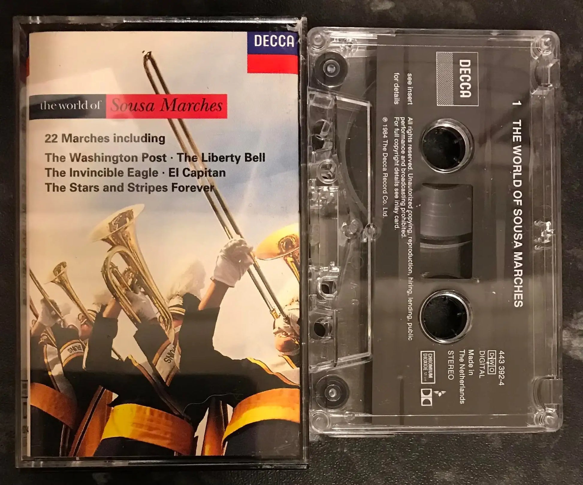The World of Sousa Marches Album, 443 392-4, Decca, Vintage Cassette Magretro