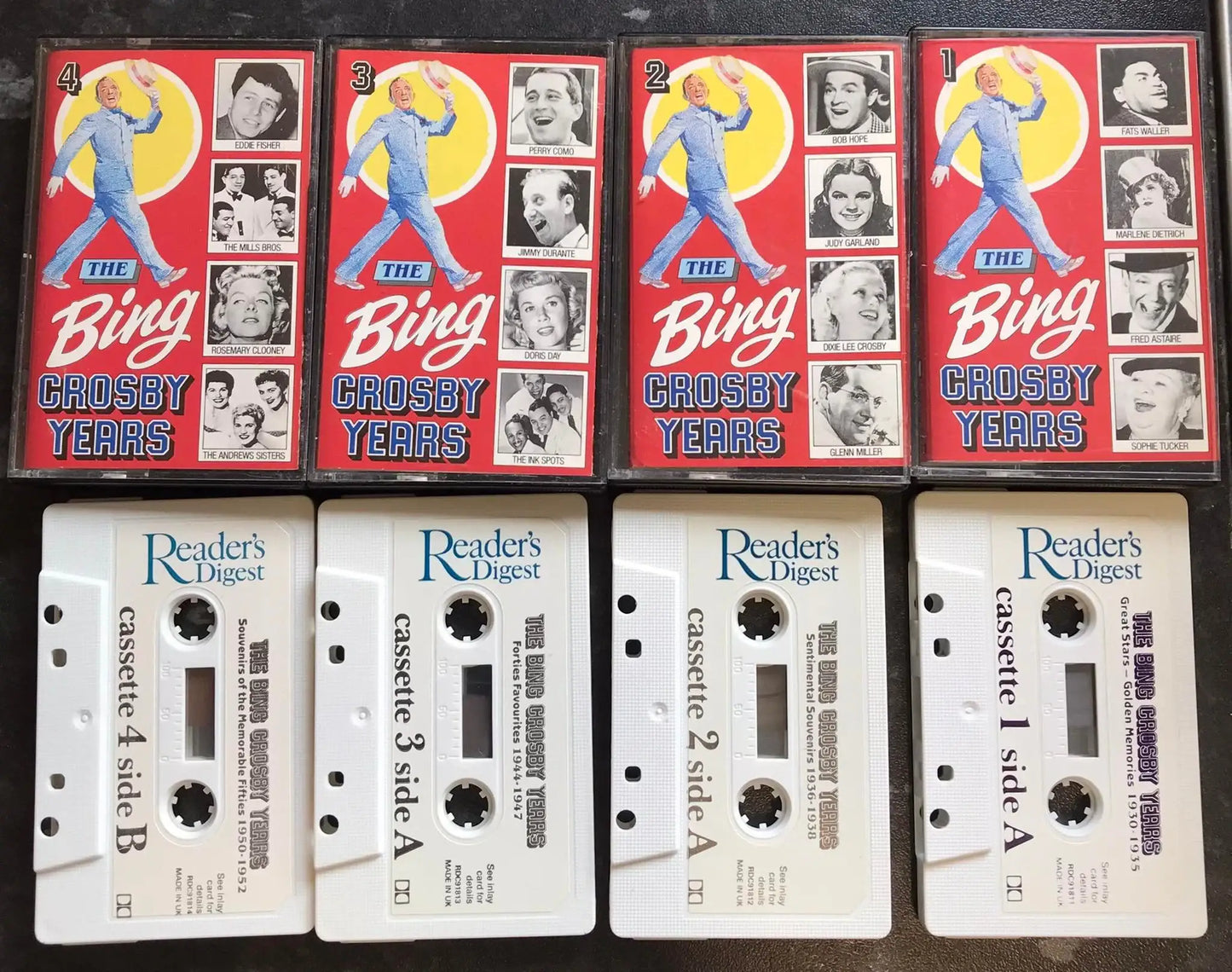 The Bing Crosby Years, 4 Tape Set, RDC 91811, Vintage Cassette Magretro
