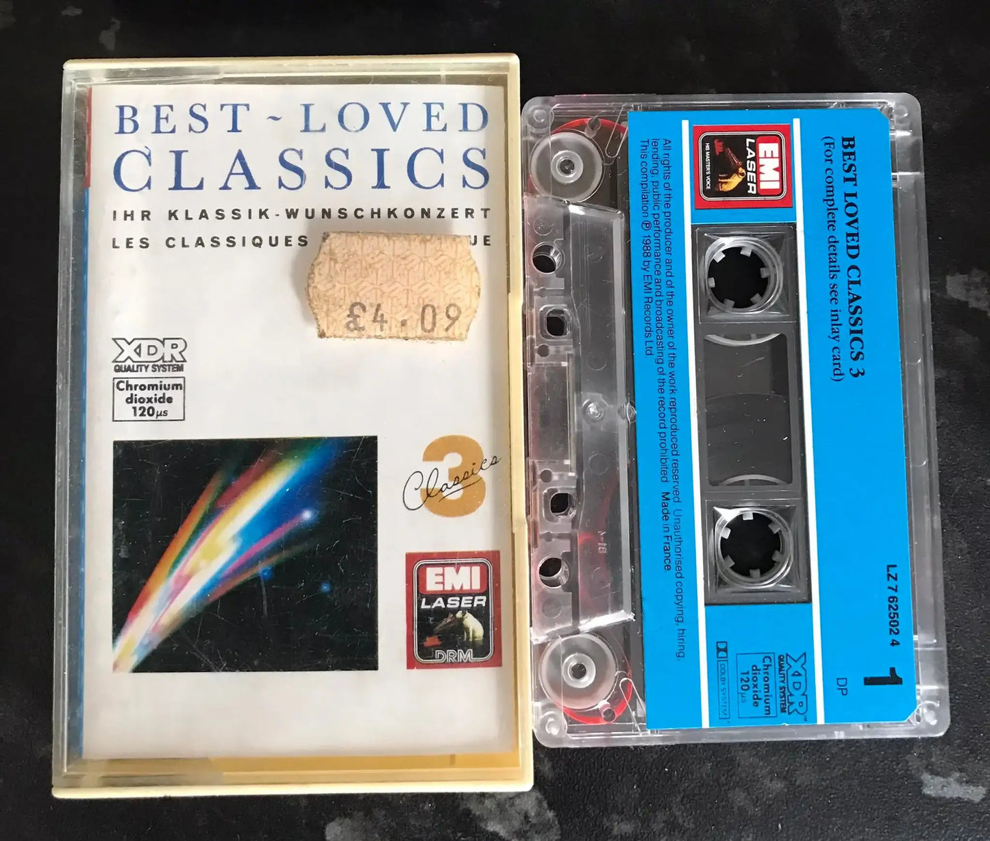 Best Loved Classics 3 Album, LZ 7 62502 4, EMI LASER, Vintage Cassette Magretro