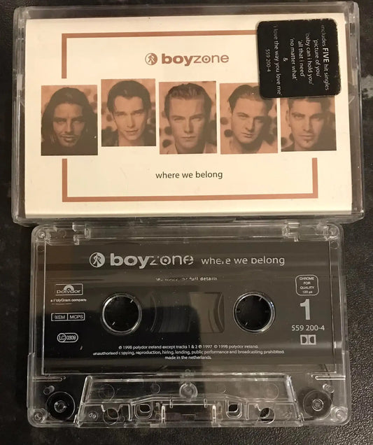 Boyzone, Where We Belong Album, Polydor, 559 200-4, Vintage Cassette Magretro