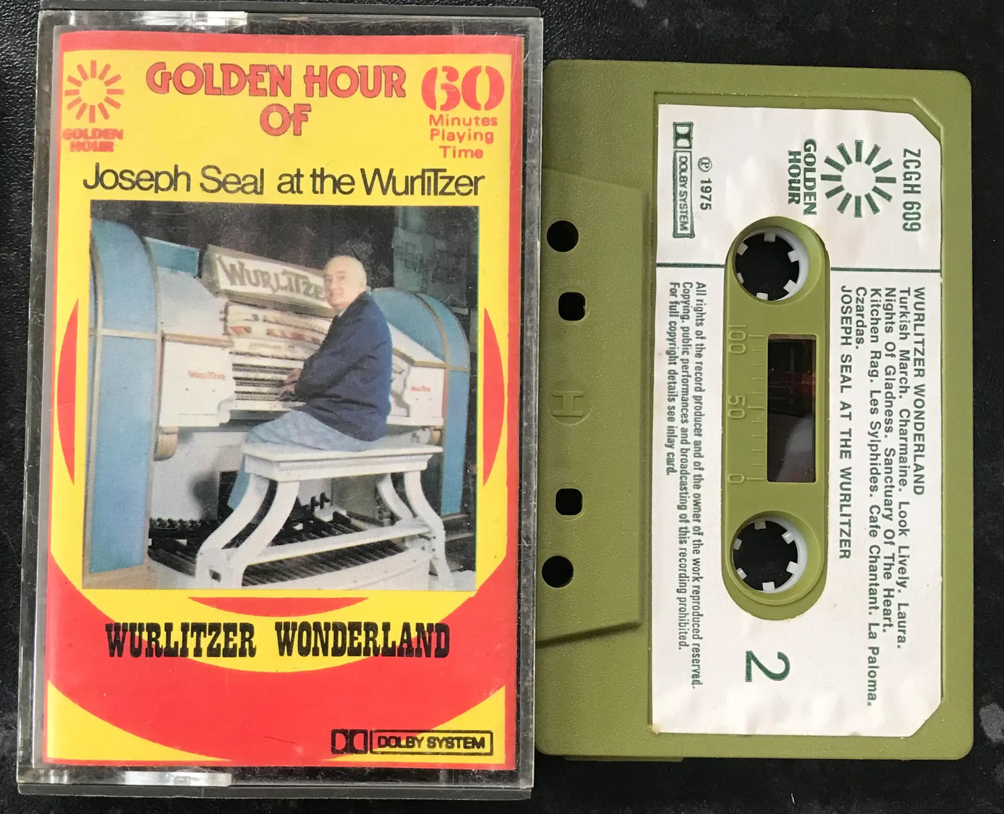 Golden Hour of Joseph Seal at the Wurlitzer, zcgh 609, Vintage Cassette Magretro