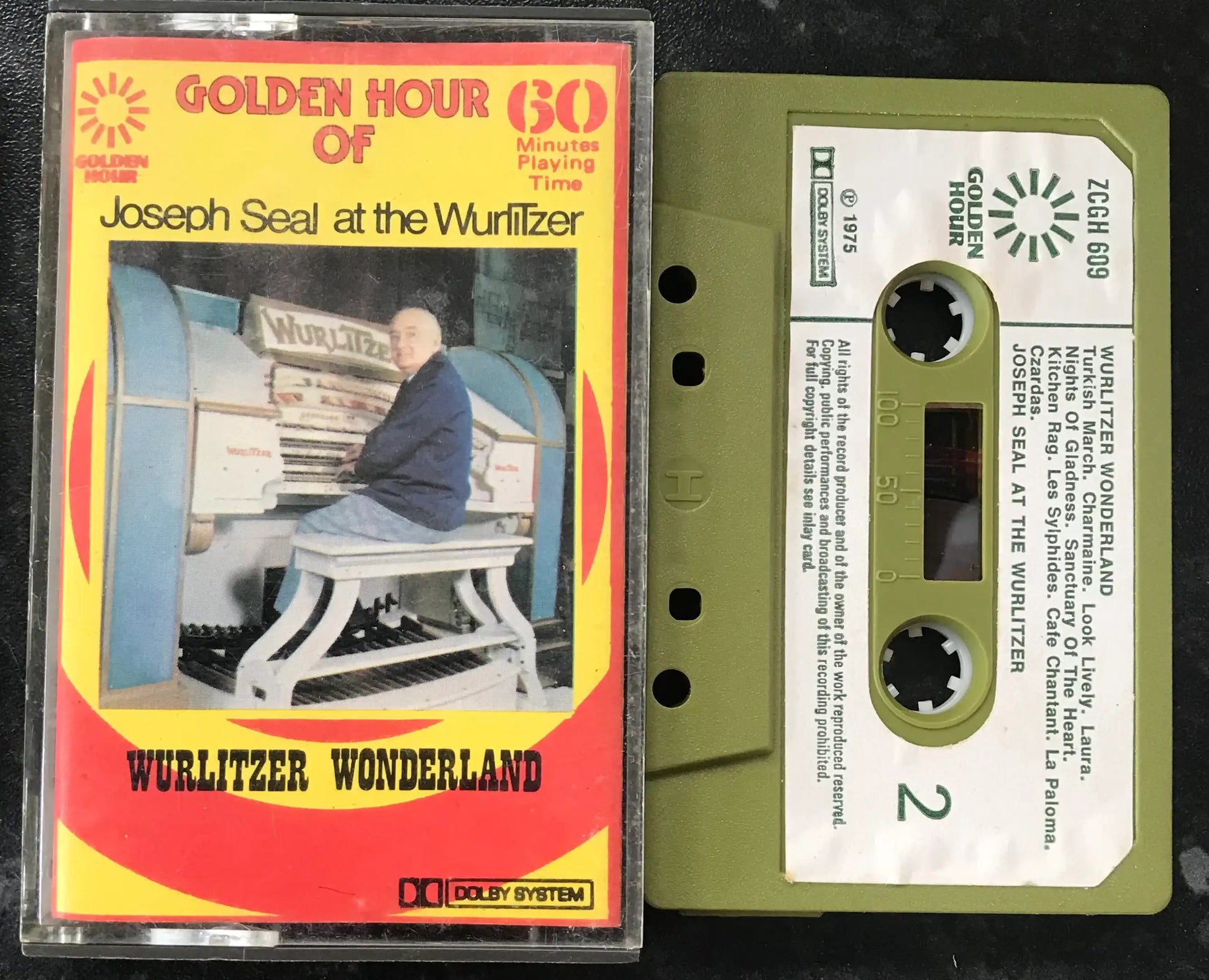 Golden Hour of Joseph Seal at the Wurlitzer, zcgh 609, Vintage Cassette Magretro