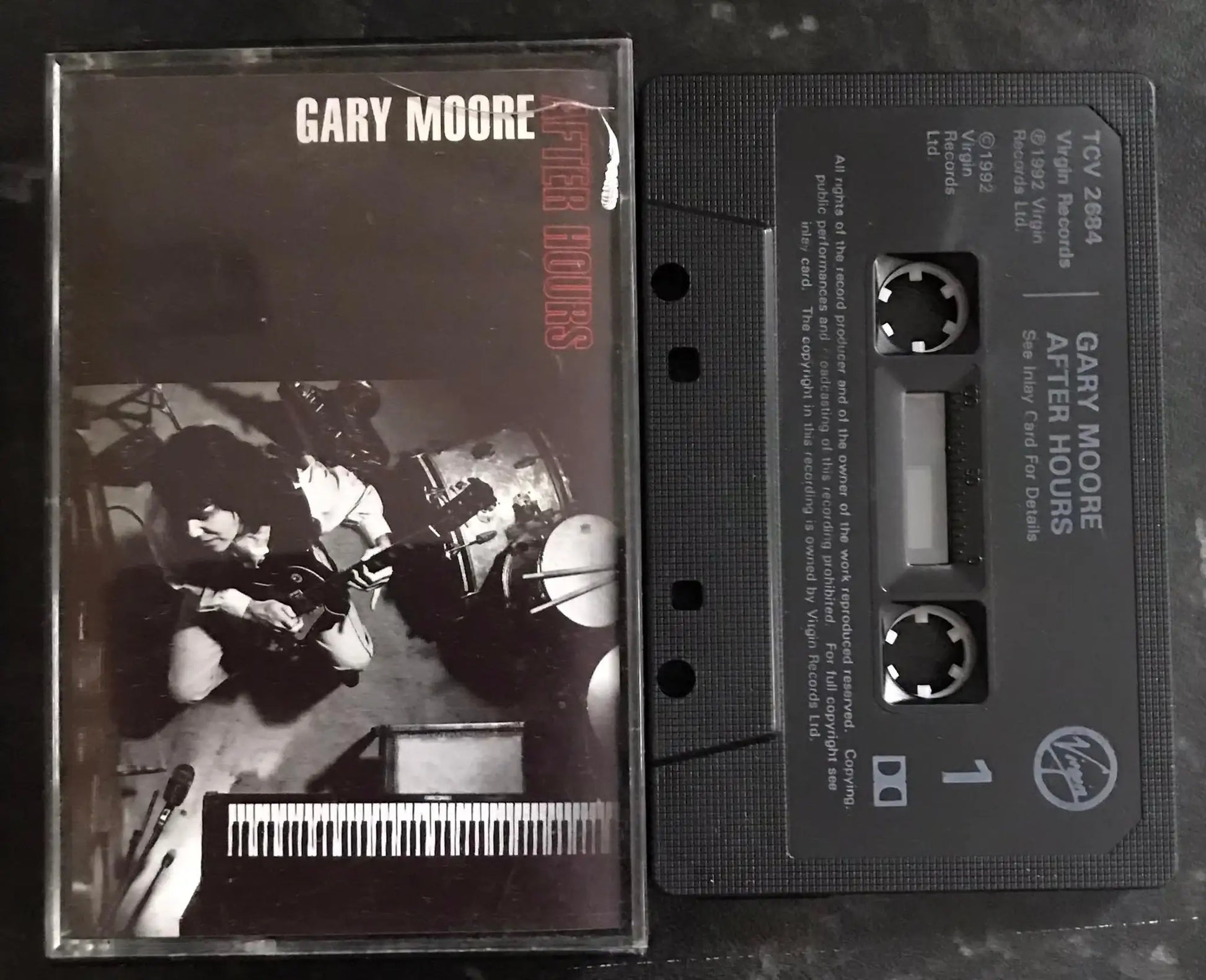 Gary Moore, After Hours Album , Virgin, TCV 2684, Vintage Cassette Magretro