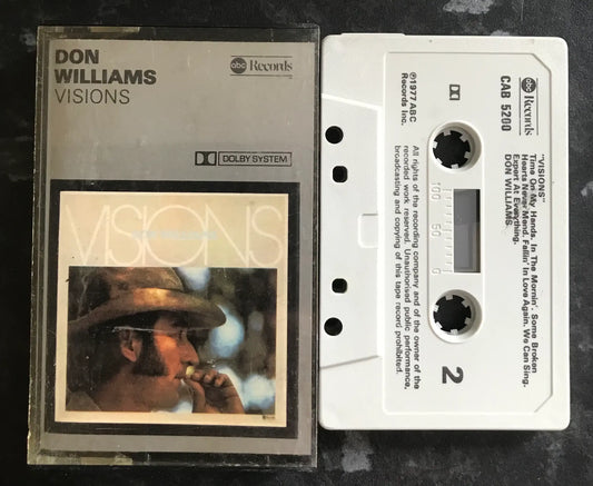 Don Williams, Visions Album, ABC Records, CAB 5200, Vintage Cassette Magretro