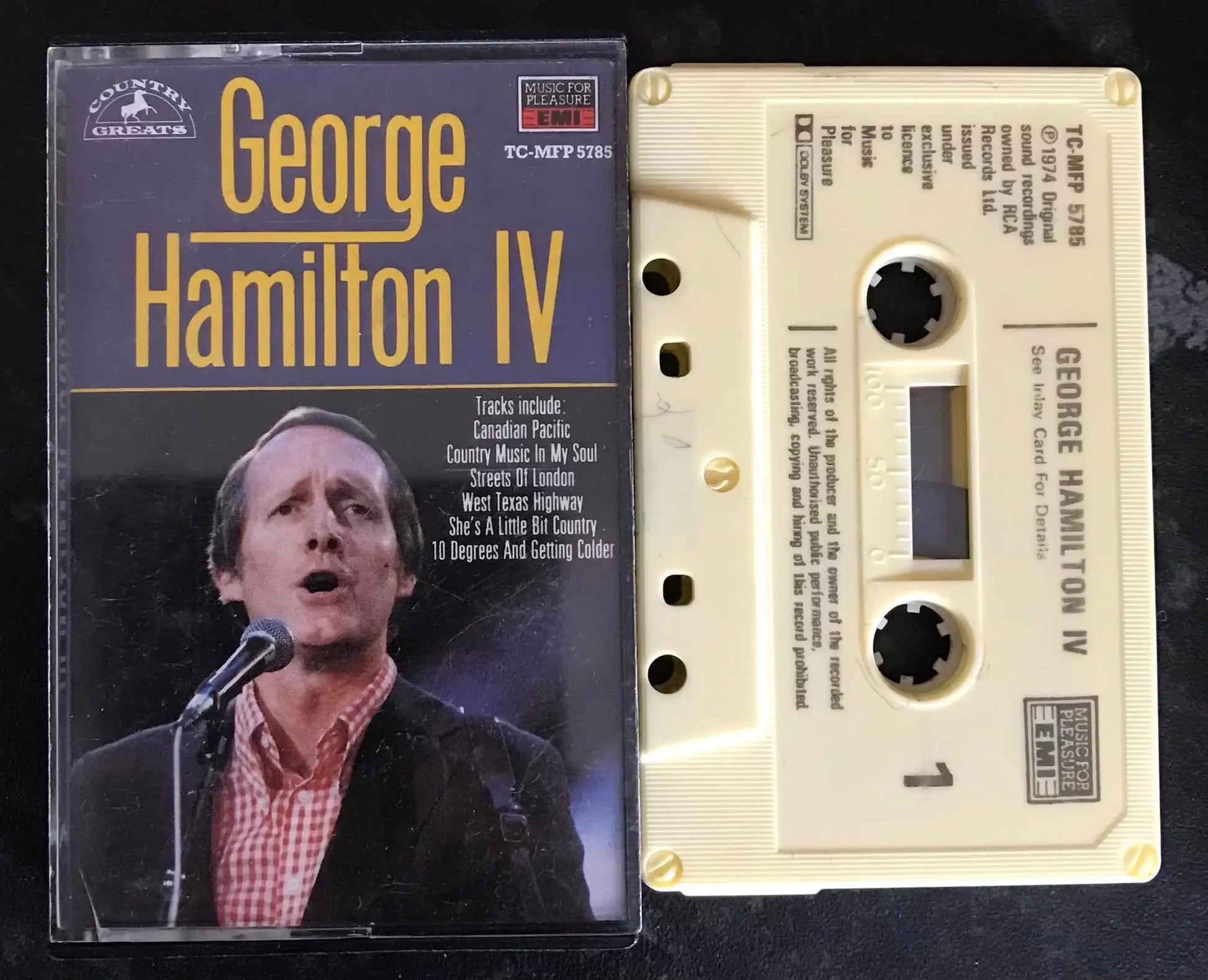 George Hamilton IV, Self Titled Album, tc-mfp 5785, Vintage Cassette Magretro