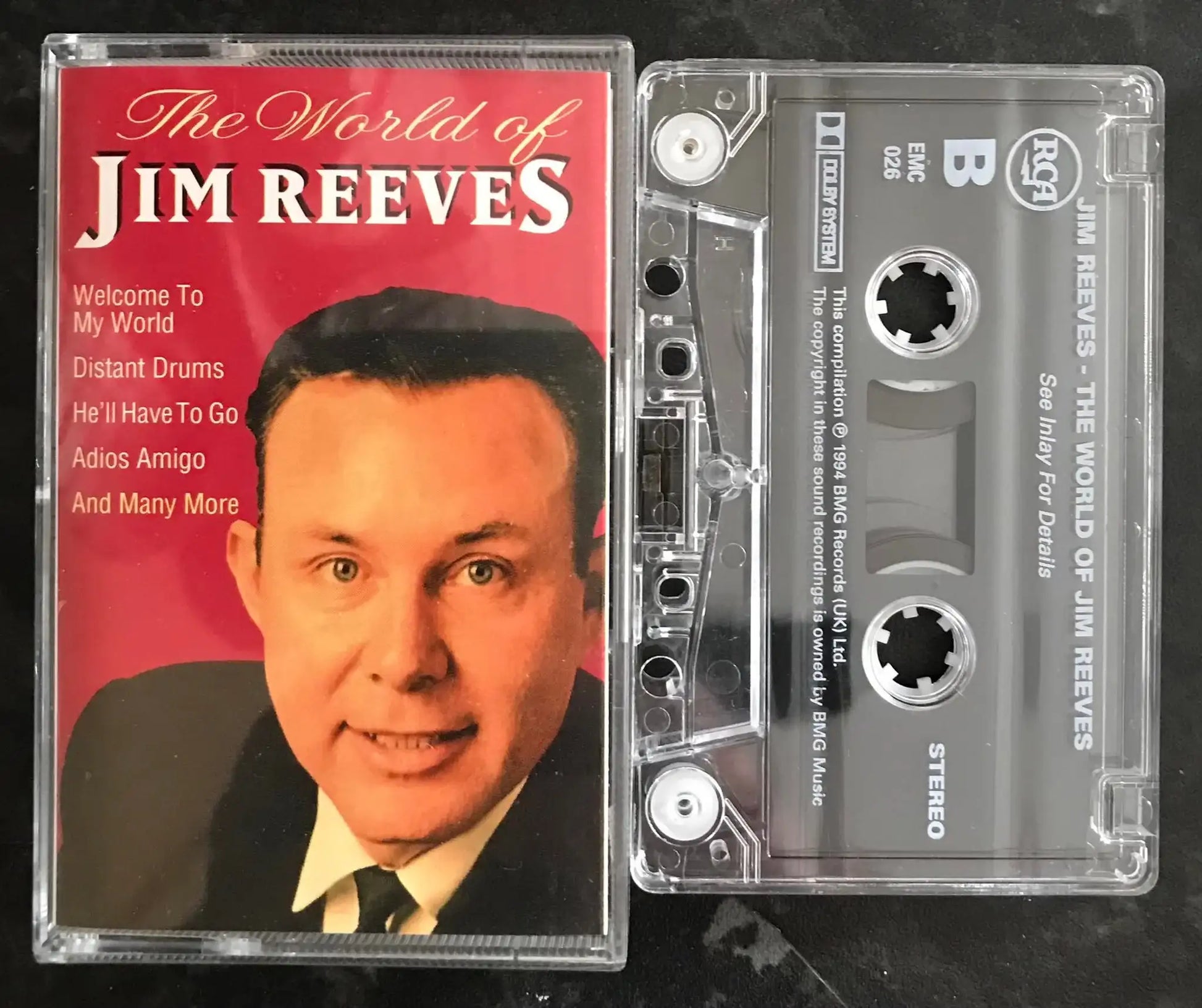 The World Of Jim Reeves Album, emc 026, RCA, BMG, Vintage Cassette Magretro