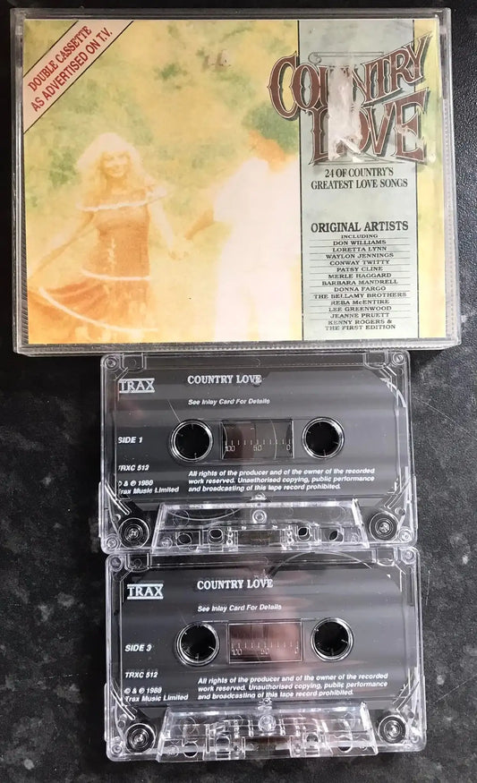 Country Love Double Album, TRAX, trxc 512, Vintage Cassette Magretro