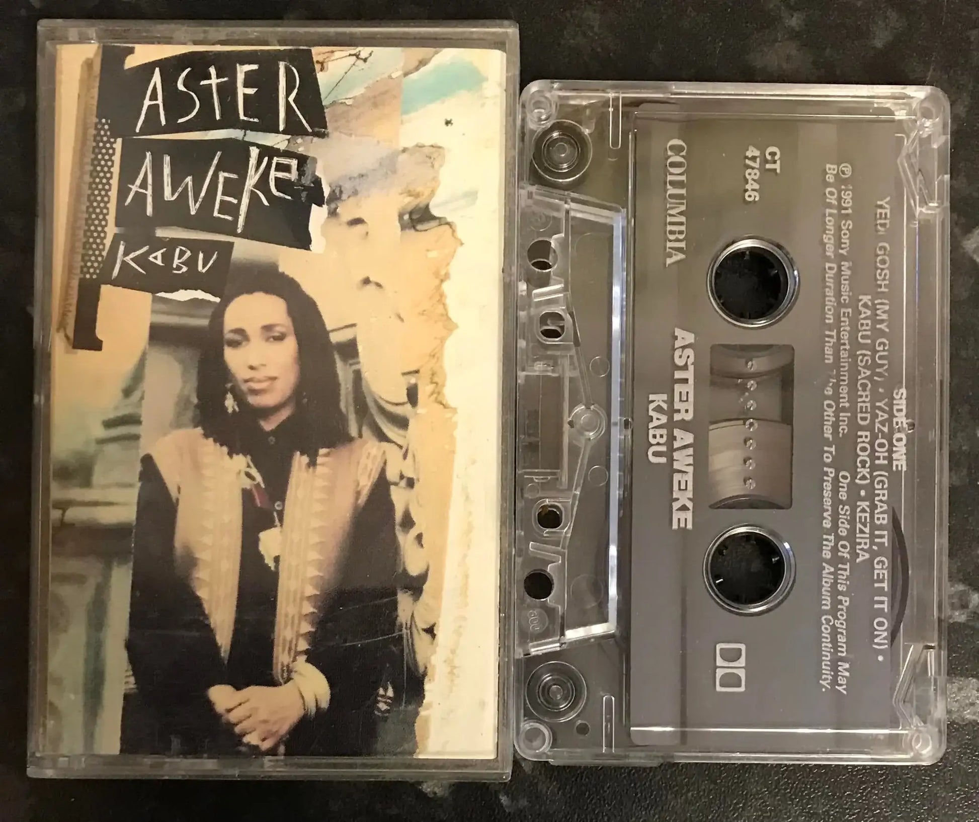 Aster Aweke, Kabu Album, COLUMBIA, CT 47846, Vintage Cassette Magretro
