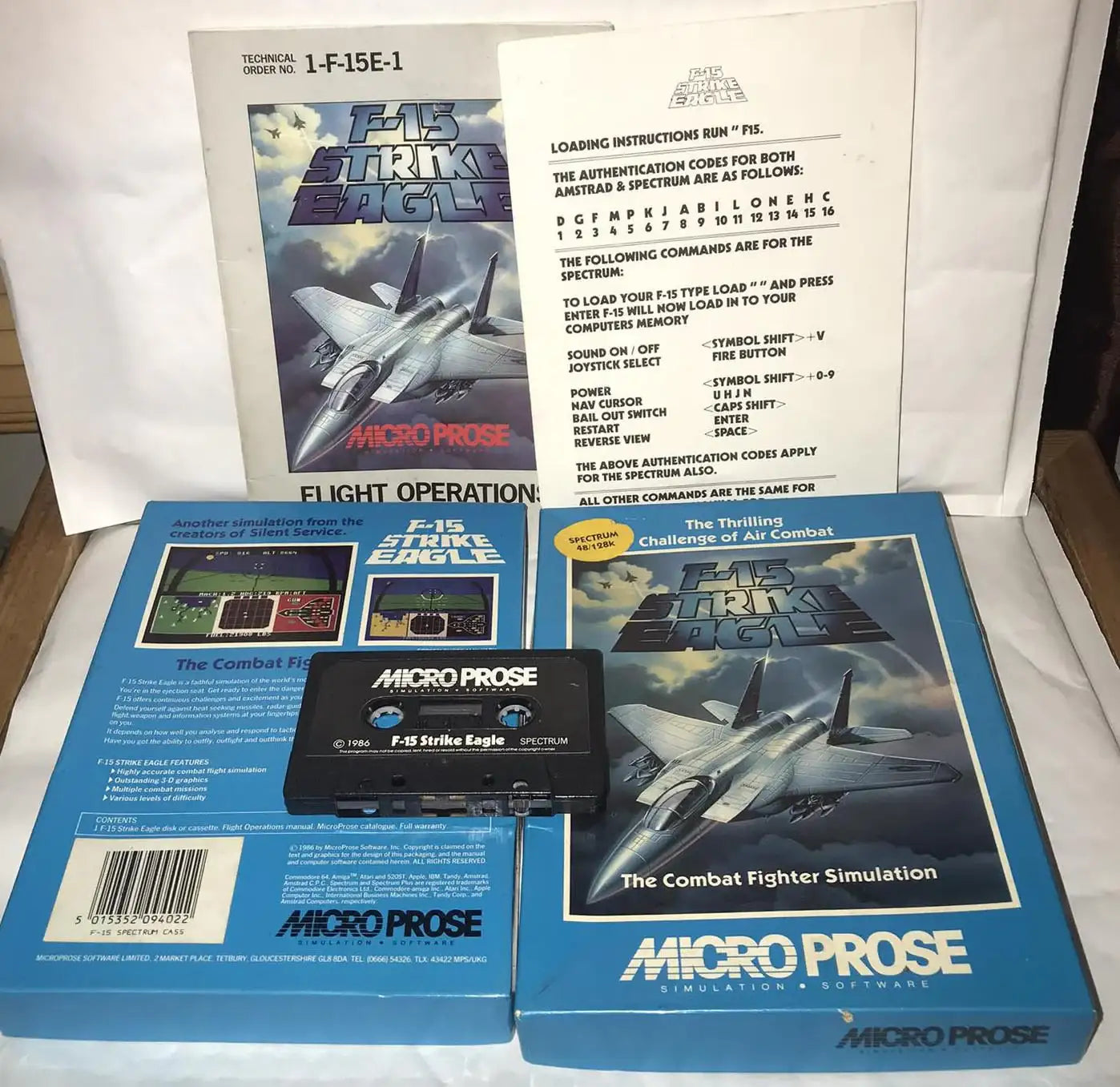 F15 Strike Eagle, ZX Spectrum by Microprose, Working Magretro