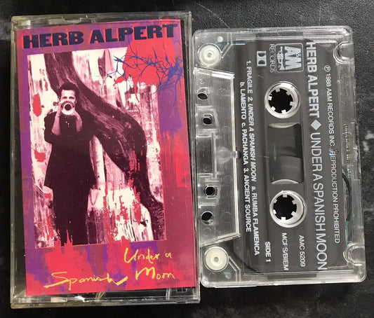 Herb Alpert, Under A Spanish Moon Album, A&M, AMC 5209, Vintage Cassette Magretro
