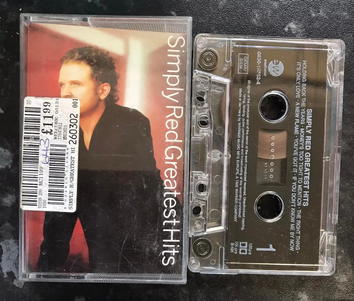 Simply Red Greatest Hits Album, EastWest, 0630-16552-4, Vintage Cassette Magretro