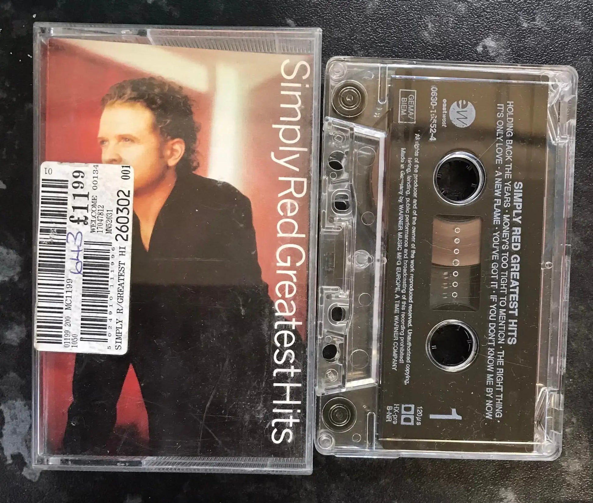 Simply Red Greatest Hits Album, EastWest, 0630-16552-4, Vintage Cassette Magretro