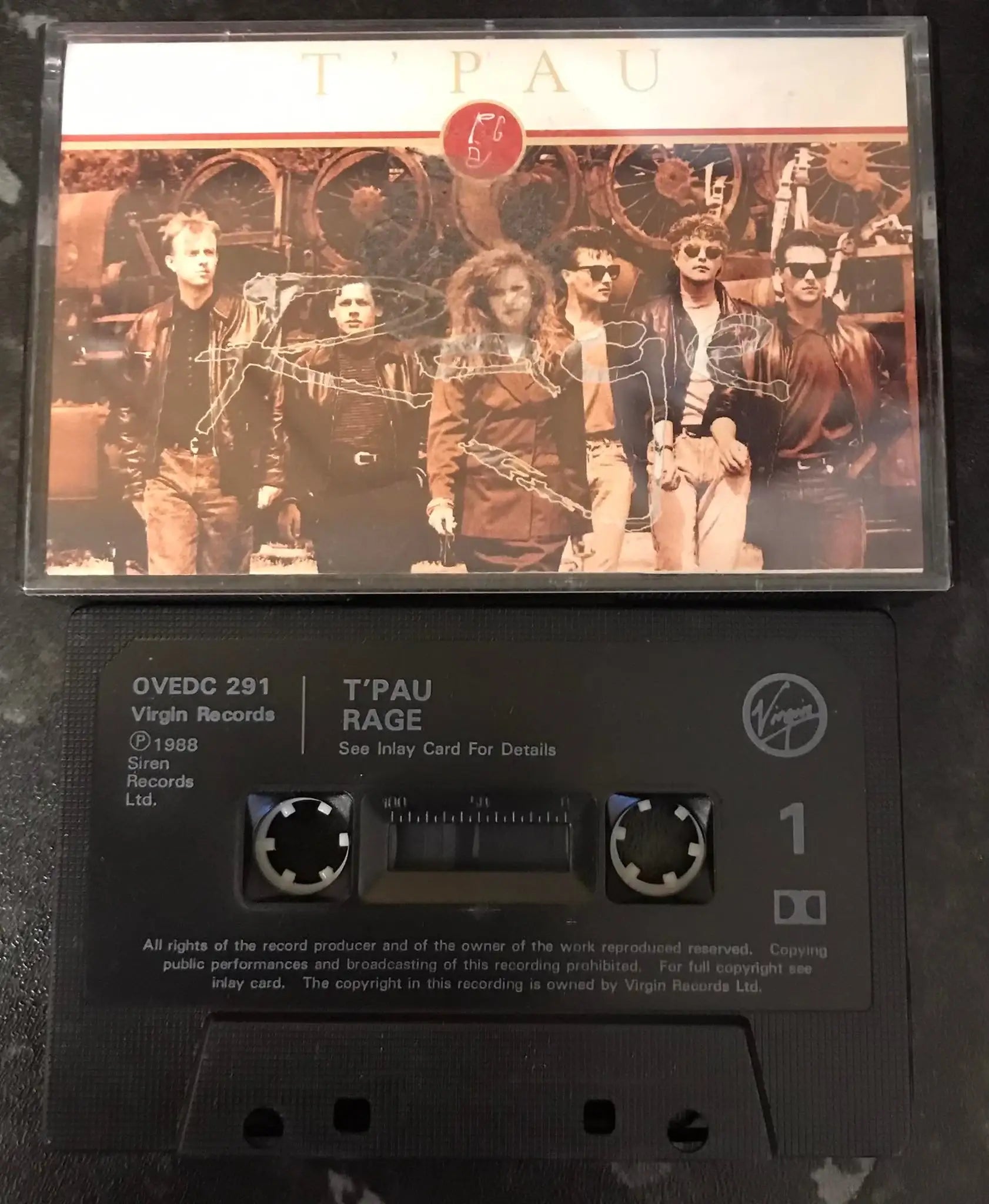 T'Pau, Rage Album, Virgin,OVEDC 291,409 376-270, Vintage Cassette Magretro