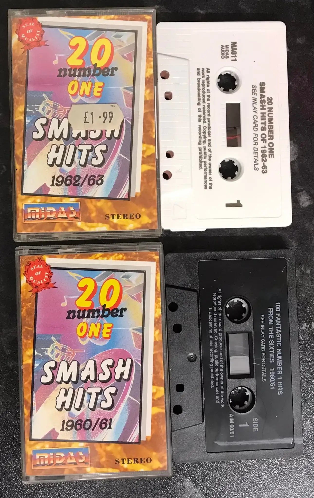 20 Number One Smash Hits of 1960 to 1963, Midas, ma010, ma011 Magretro
